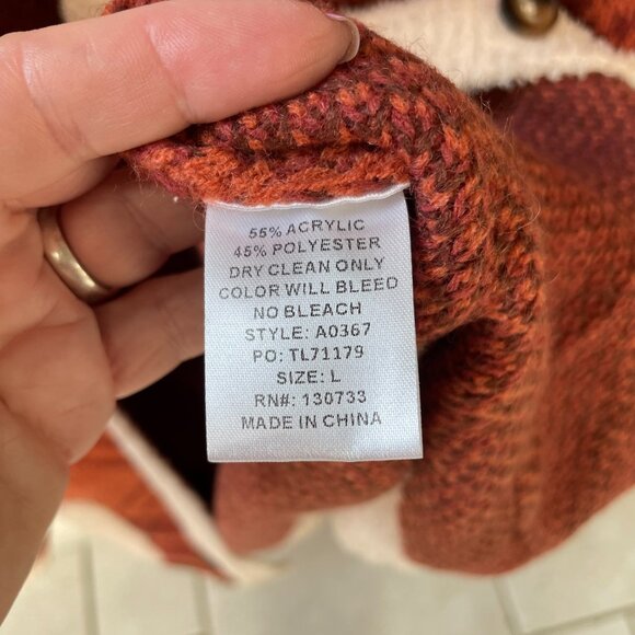 NWT Umgee+  Oversized Lightweight Pockets Casual Sherpa Accented Autumn Sweater - Picture 8 of 9